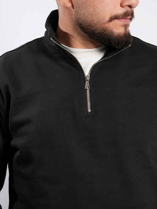 BASIC QUARTER-ZIP SWEATSHIRT